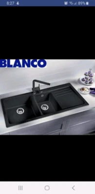 New Blanco Black Sink With Tape Wear Other Kitchen Dining