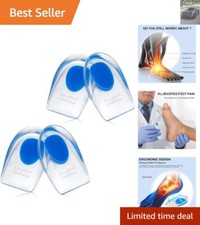 Large Gel Silicone Heel Pads: Pain Relief for Tendonitis  Plantar Fasciitis