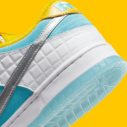 Nike SB Dunk Low Pro FTC Lagoon Pulse 2021 DH7687-400 Uomo Taglia 10 - Foto 5 di 6