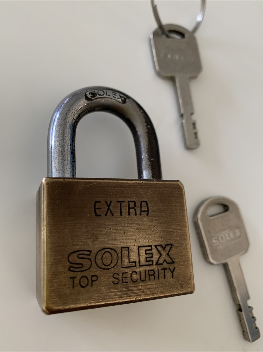 Vintage, Rare LOCK, Made by SOLEX Thailand Padlock Total 2 5/8