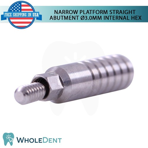 5x Narrow Platform Straight Abutment Ø3.0mm For Int Hex 2.0mm Length 9.0mm - Picture 3 of 3