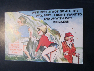 PROF Postkarte ''Wir würden besser nicht alle gehen ...'' verschickt 1984 CARDTOON Serie C28