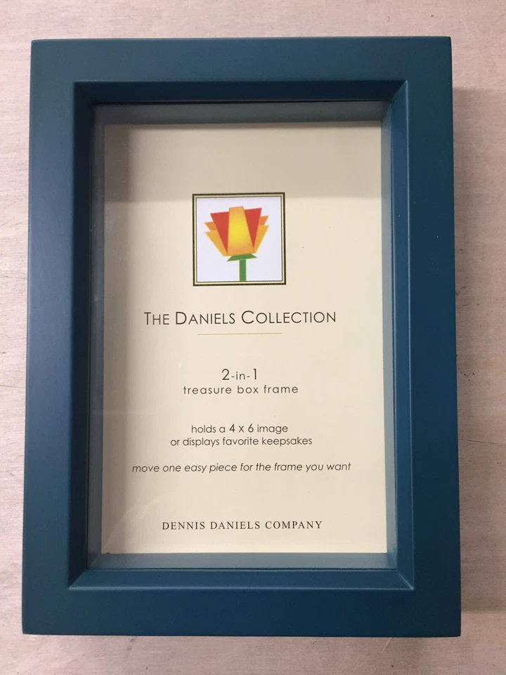 The Daniels Collection 4" x 6" CAJA DEL TESORO MARCO DE FOTOS Azul Océano Foto 4 de 4