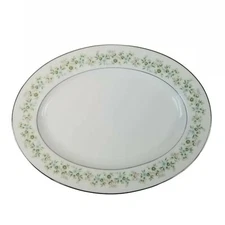 Noritake Savannah Oval Serving Platter 11 1/2" #2031 Vintage Japan Flowers