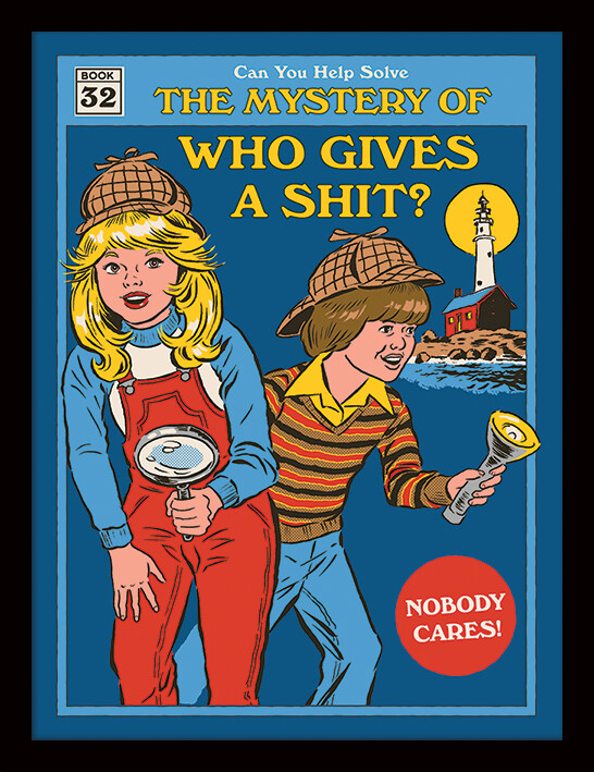 Steven Rhodes - Who Gives a Sh*t? - Official 30 x 40cm Framed Print Wall Art