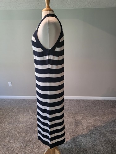Old Navy – Navy Blue/White Stripe Sleeveless Ribbed Sweater Maxi Dress -Size XXL - Picture 5 of 20