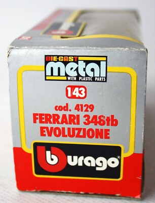 VINTAGE 80'S BBURAGO YELLOW FERRARI 348 tb EVOLUZIONE 1:43 4129