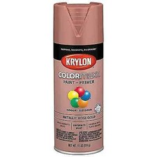 NEW - 6 PACK KRYLON PAINT+PRIMER METALLIC ROS...