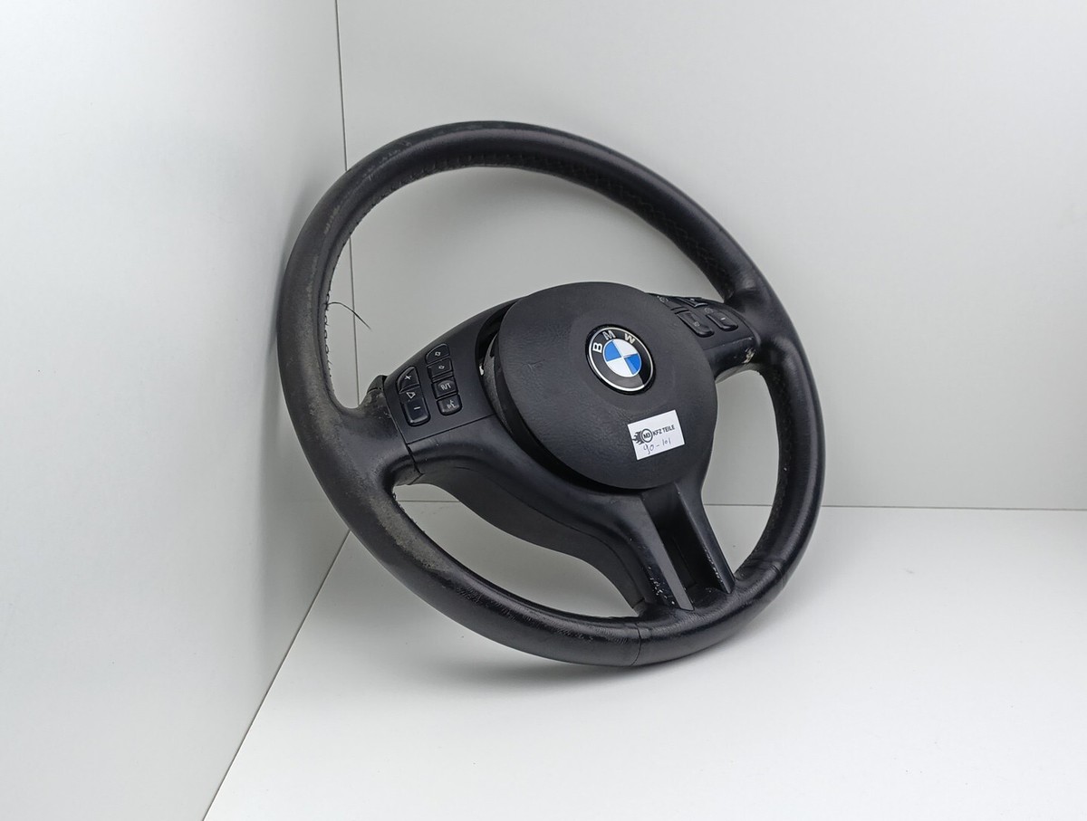 Für Bmw 3Er E46 Schwarz Echtleder Lenkradabdeckung M3
