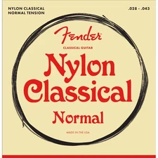 Fender 100 Clear Nylon Tie End Classical Acoustic Guitar Strings, Medium 28-43
