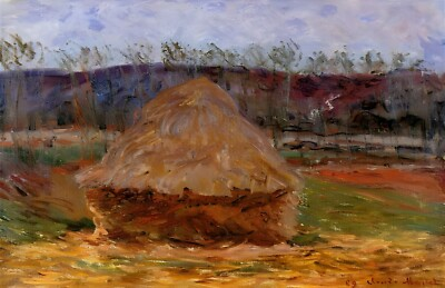 #ad quot; Grainstack at Giverny 1889 quot; Canvas Wall Art Picture Print $59.99