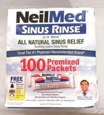 NeilMed Sinus Rinse All Natural Relief Premixed Refill Packets 100 Count