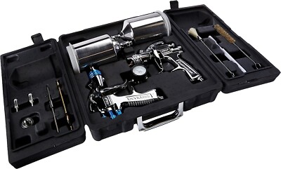 DeVilbiss StartingLine 802343 HVLP Gravity Feed Auto Paint, Primer Spray Gun Kit