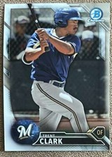 2016 Bowman Draft Picks & Prospects Chrome Trent Clark Milwaukee Brewers