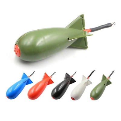 Fishing Spomb Rocket Shape Spod Fishing Feeder Float Bait Holder Attract Carp Ac