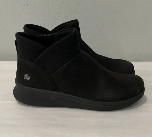 Cloudsteppers by Clarks Sillian 2.0 Dusk Womens Sz 6M Ankle Boots Zip Black - Picture 5 of 10