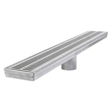 Marine Grade 316 Stainless Steel Linear Shower Drain Trench and Grate Only 