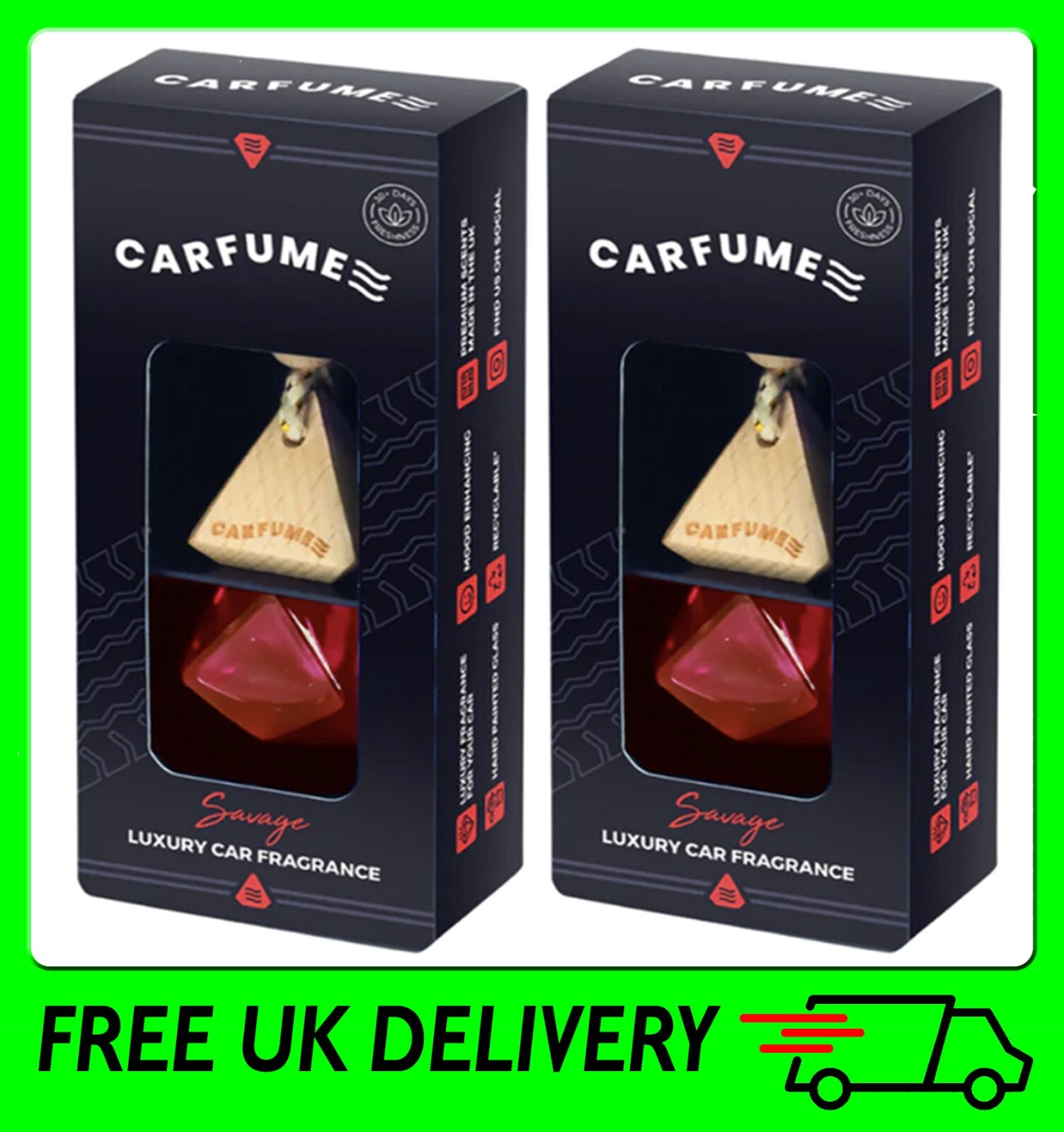 2x Carfume Original Car Savage Air Freshener Fragrance Scent (CARF04) - Image 7