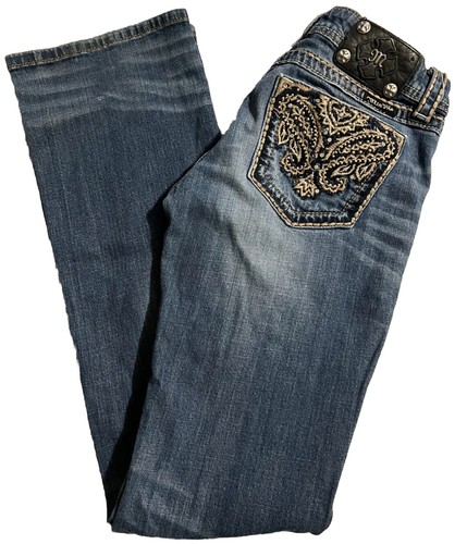 Miss Me Jeans BC bestickte Strasssteine Damen Gr. W28"" x 33"" L (40.E) - Bild 5 von 5
