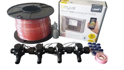 Orbit B-hyve WiFi Controller 6 Station-4x19mmBarb Solenoid Combo-RainSensor&Wire