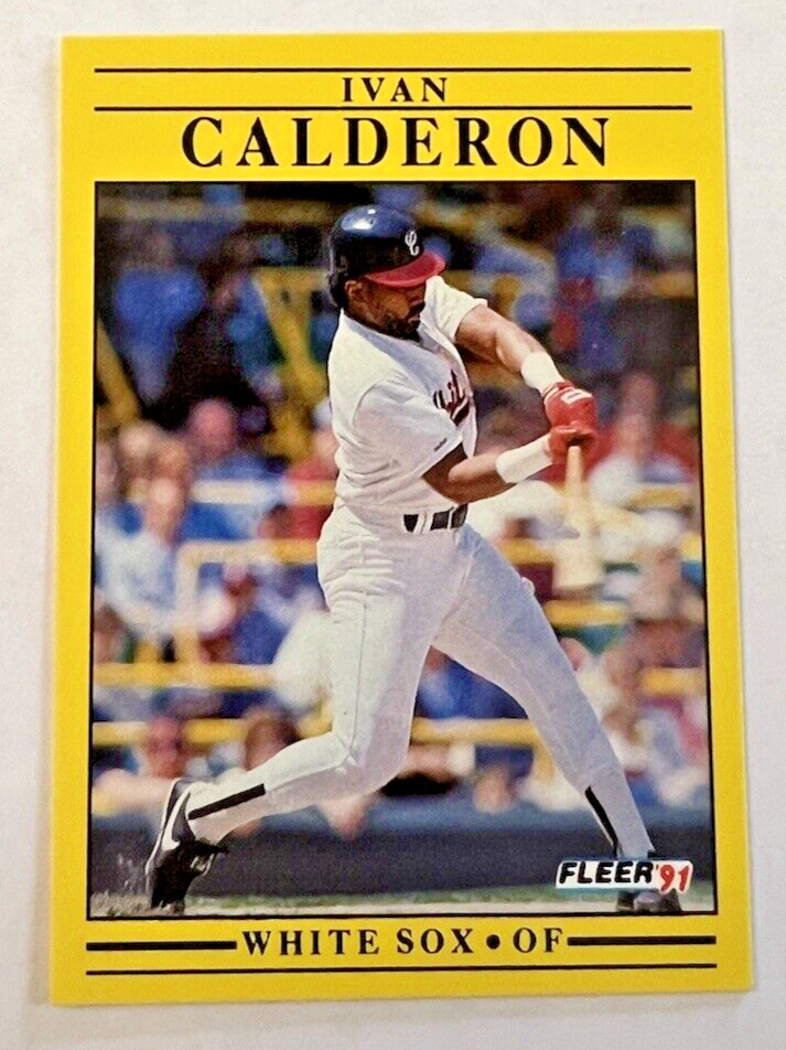 1991 Fleer MLB Baseball Trading Card #115 Ivan Calderon Chicago White Sox