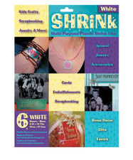 6 Opaque White sheets Shrink Film - Make your own ornaments, jewelry