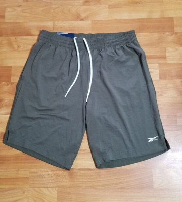 NEW~ Reebok Men's Speedwick Stretch Performance Knit Active Shorts S Small GREEN