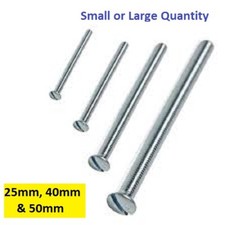 Electrical Screws - Silver Electric Light Switch & Plug Socket Front Plates