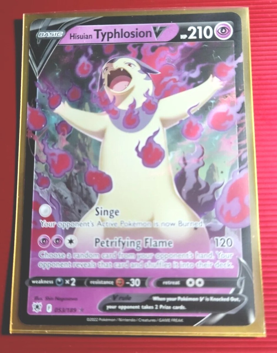 Typhlosion V 210 2022Collectible Pokemon Trading Card No. 053/189