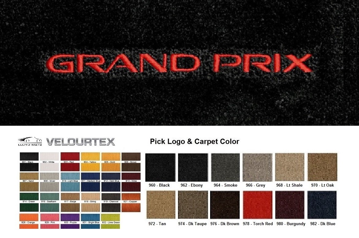 Lloyd Mats Velourtex Pontiac Grand Prix Custom Front Floor Mats