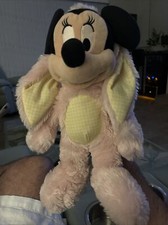 Official Disney store minnie mouse Easter Bunny pink plush. 15 inch
