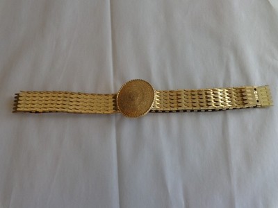 VINTAGE GOLD TONE METAL SCALES STRETCH BELT | eBay display picture 3