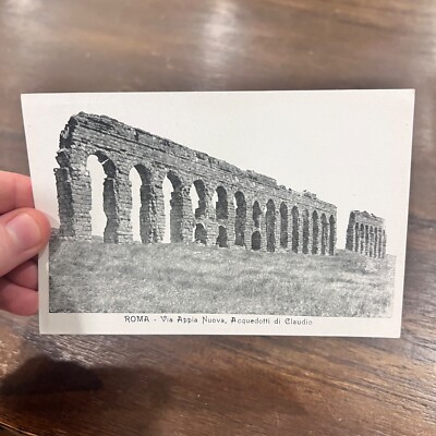 Vintage Postcard Rome Italy Via Appia Nuova Claudius Aqueduct Ruins