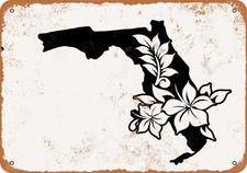 METAL SIGN - Florida State -- Vintage Look