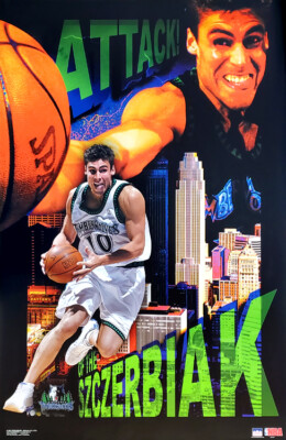 Wally Szczerbiak ATTACK Minnesota Timberwolves 2002 NBA Action