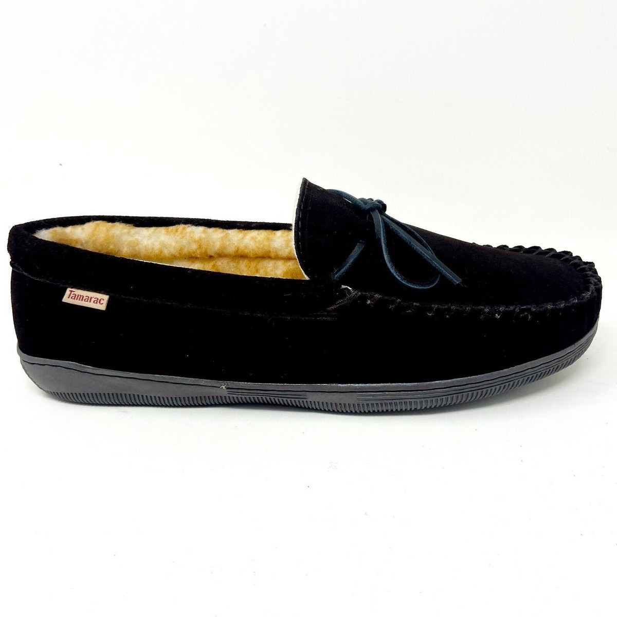 Tamarac Camper Rootbeer Cowhide Moccasin Mens Wide Width Slip On