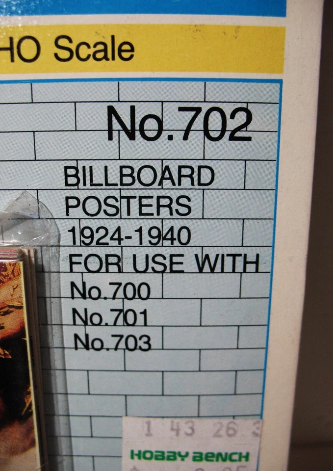 Vtg IOP NOS Model Power HO Scale No. 702 '1924-1940' Era Billboard Posters - Image 2 of 4
