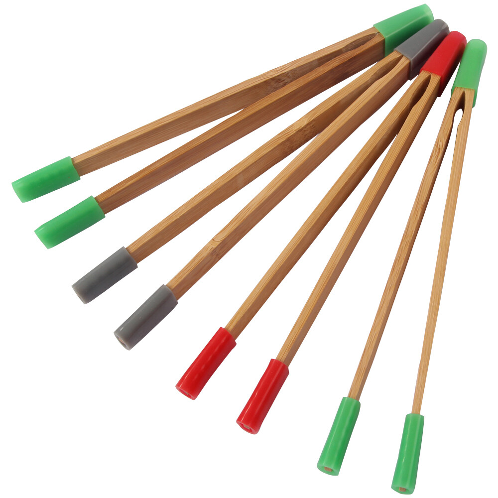 Set of 4 Darkroom Tongs Bamboo Print Film Processing Developing Photo