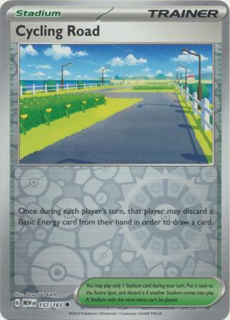 CYCLING ROAD 157/165 151 POKEMON ENGLISH (REVERSE HOLO, NM)