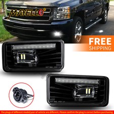 For 2007-2015 Chevy Silverado 1500 2500 Hd Tahoe Bumper Led Drl Fog Lights Lamps