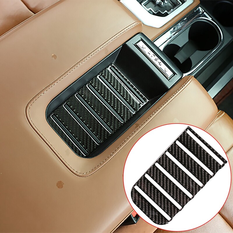 Car Soft Carbon Fiber Armrest Box Slot Pad Mat Cover Trim for