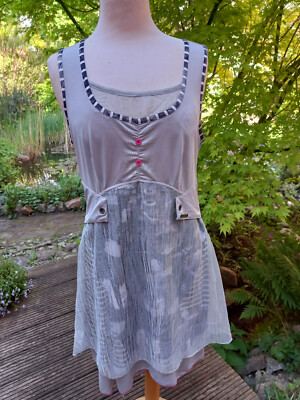 tolles Sommerkleid/Tunika 2lagig, Größe 4 aus Paris -NEU-