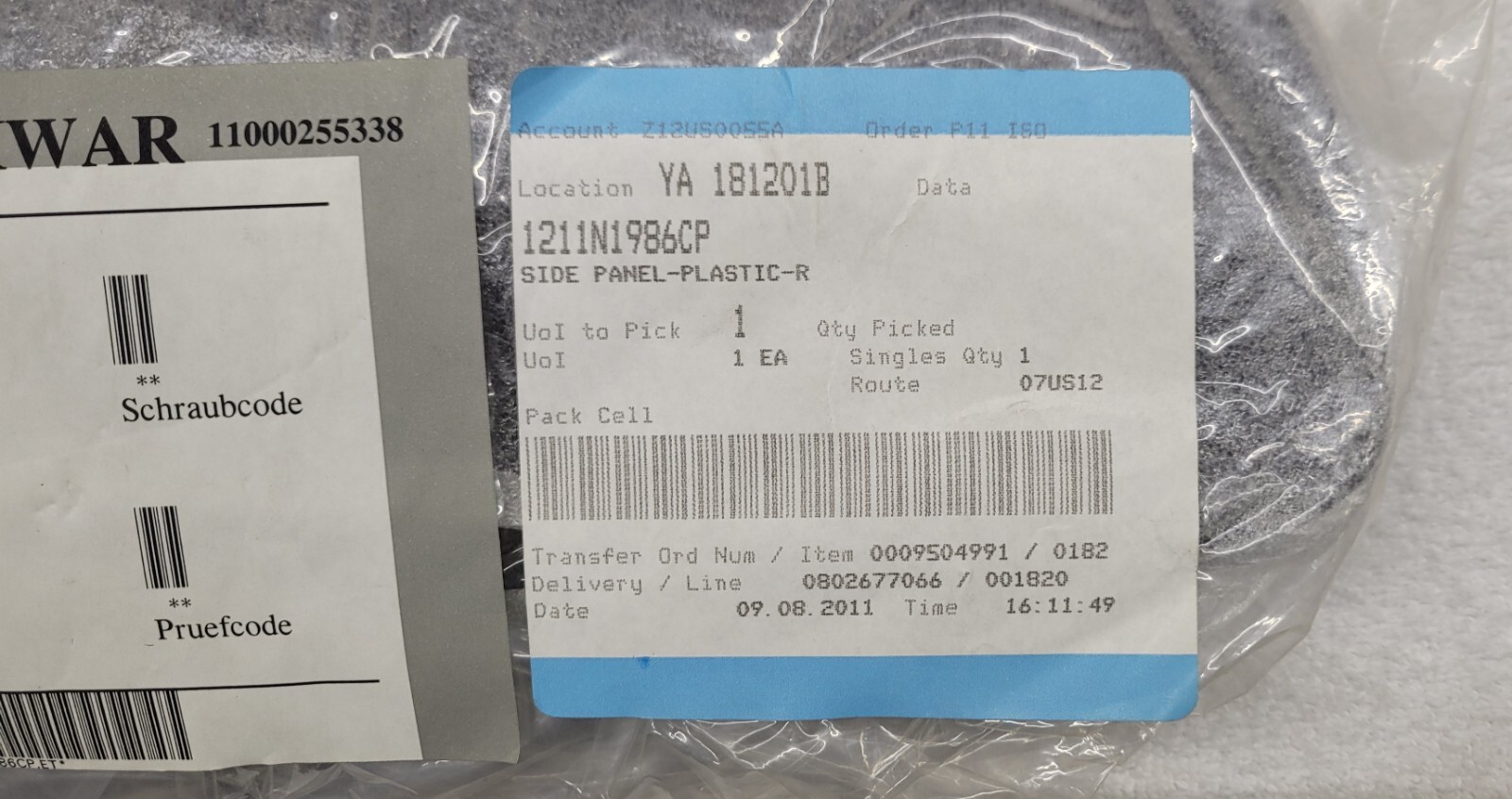 MCLAREN MP4-12C 650s RECARO SEAT PLASTIC COVER TRIM OEM 650 12c PANEL SIDE
