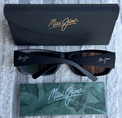 new - Maui Jim Ikaika MJ 281 02MR Matte Black Frame HCL Bronze