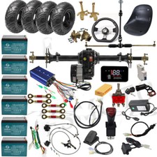 Rear Axle Kit 1000W 1500W Differential Motor Wheel Track Tires for Go Kart Buggy