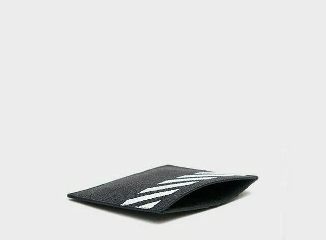 Porte cartes blanc cassé portefeuille en cuir noir Saffiano voyage AUTHENTIQUE Virgil