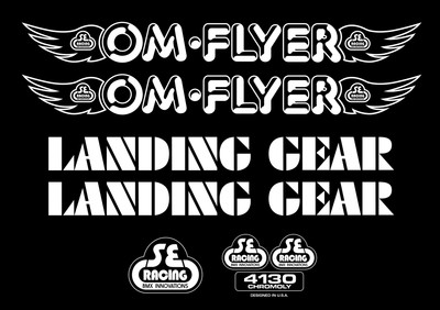 SE Racing ''OM FLYER'' decal set - WHITE/CLEAR (from SE Racing)
