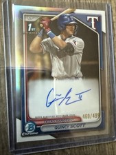 2024 Bowman Chrome - Prospect Autographs Quincy Scott #CPA-QS Refractor /499  