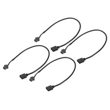 5V 3 Pin to SM3P Female Splitter Cable, 4 Pcs PWM Fans RGB Power Cord ARGB Ex...