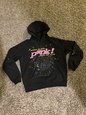 black pink spider hoodie medium